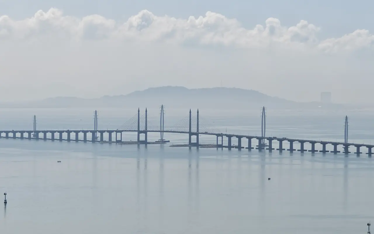 Penang Bridge linking Penang island and the mainland